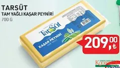 TARIM KREDİ TARSÜT TAM YAĞLI KAŞAR PEYNİRİ 700 G TARIM KREDİ TARSÜT TAM YAĞLI KAŞAR PEYNİRİ 700 G